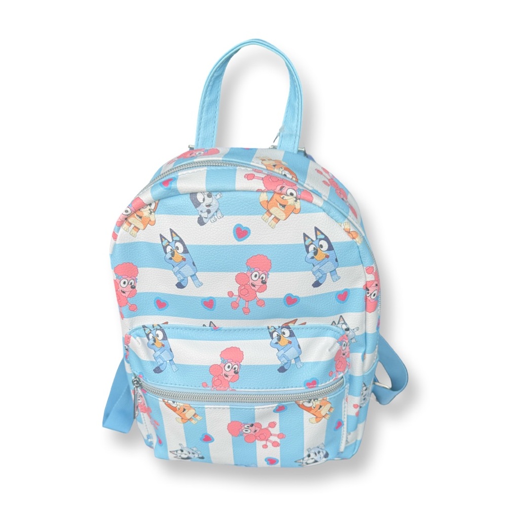 Bluey Blue and White Striped Mini Backpack